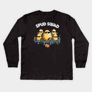 Spud Squad | Cute and cool potato friend squad | funny potato spuds Kids Long Sleeve T-Shirt